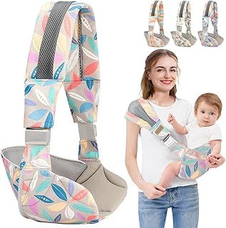 HINATAA Baby Sling Carrier, Baby Carrier with Waist Support, Portable Ergonomic Toddler Carrier Sling, Adjustable Thick Baby Wrap Carrier for Newborn Up to 0-36 Month (Leaves)