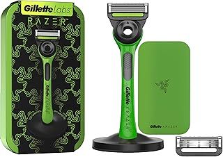 Gillette Labs Exfoliating Men's Razor, Gillette Razors for Men, Razer Limited Edition, 2 Blade Refills, Travel Case, Gillette Labs Razors for Men