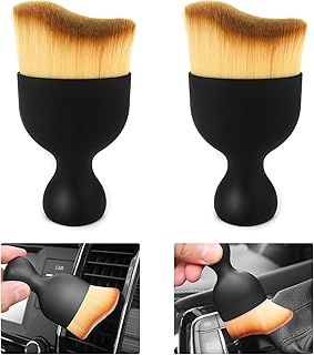 2Pcs Car Detailing Brushes, Car Interior Dust Sweeping Soft Brush Car Accessories for Cleaning Air Vent Dashboard Seat