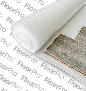 Smoothfit 2mm White Underlay Acoustic and Insulation Underlay for Wood or Laminate Flooring Foil Damp Proof Moisture Membrane Underlayment (1metres x 7.5metres (3ft 3" x 24ft 6"))