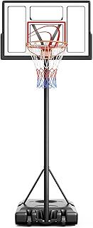 Basketball Hoop Outdoor, Yohood Basketball Hoop Portable Basketball Hoop and Stand 10ft Goal System Height Adjustable Basketball Stand for Kids Youth Adults Backyard Indoor