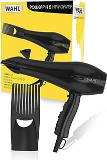 Wahl PowerPik 2 1500W Turbo Hair Dryer with Afro Comb Pik Attachment for Afro-Caribbean Hair