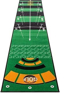 Warmiehomy Green Golf Putting Mat Trainer Professional Training Mat with Base Auto Return Ball for Indoor Outdoor Office Home Garden Courtyard Simulation Grass Design