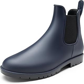 DREAM PAIRS Wellington Boots Men Ankle Wellies Short Chelsea Booties Waterproof Rain Boots Easier On and Off