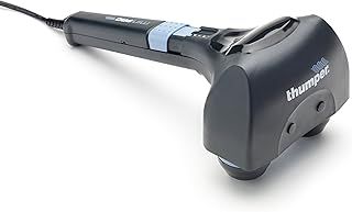 Mini Pro Percussive Massager - Deep tissue massage for muscles, back, shoulders, legs, arms. Powerful percussion electric handheld massage therapy gun with long handle and 3 speeds