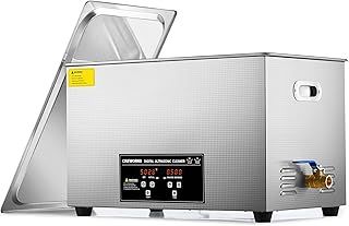 CREWORKS 30L Digital Ultrasonic Cleaning Machine with Heater & Timer, 600W Stainless Steel Ultrasonic Cleaner Machine, Professional Ultrasonic Parts Cleaner for Retainer Glasses Auto Tool Machine Part