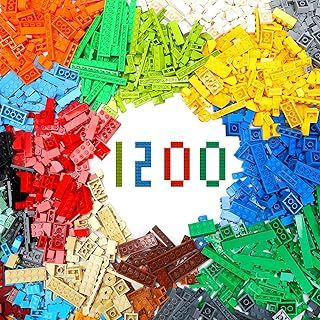 Lekebaby Building Bricks, Classic 1200 Pieces Building Blocks Refill Packs Compatible with All Major Brands(No Baseplates Included), Gifts Presents for Boys Girls 6 Years Old and Up