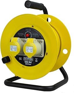 Faithfull FPPCR25ML Cable Reel 25 Metre 16 Amp (110 Volt), Multi