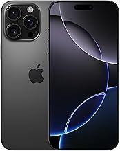 Apple iPhone 16 Pro Max 256 GB: 5G Mobile phone with Apple Intelligence, Camera Control, A18 Pro Chip and a Huge Leap in Battery Life. Works with AirPods; Black Titanium