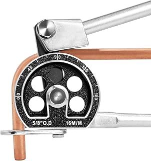 CGOLDENWALL Manual Tube Bender OD Pipe Bender 0-180 Degree 5/8'', for Soft Copper/Aluminum Pipes (16mm)