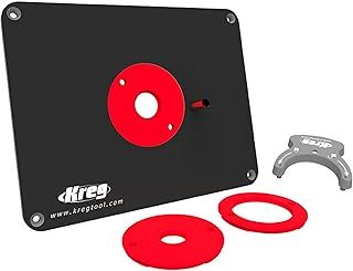Kreg Tool PRS4034 Insert Plate w/Level-loc Rings (predrilled Triton), Black & Red
