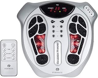 PM605 Electromagnetic Foot Circulation Massager & Body Therapy Machine, 99 Kinds of electromagnetic Wave Intensity,15 Massage Modes, Remote Control