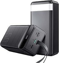 Power Bank 50000mAh Portable Mobile Phone Charger 22.5W USB C Fast Charge with 4 Outputs & 3 Inputs LED Display Powerbank Battery Pack with Flashlight for iPhone, Samsung