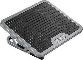 EUREKA ERGONOMIC Office Foot Rest Under Desk, Adjustable Footrest with Metal Frame Massage Surface, Foot Stool with 20 Degree Tilt Angle Adjustment No Locking, Black & Gray