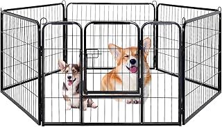 Panana Dog Playpen Heavy Duty Dog Pet Puppy Pen Cat Rabbit Fence Foldable Indoor/Outdoor Enclosure Run Cage (6 Panel, 80 x 60cm)