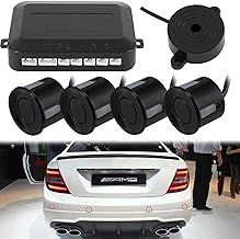 Parking Sensor Car Reversing Sensors Backup Radar System Buzzer Alarm with 4 Back Sensors - Black