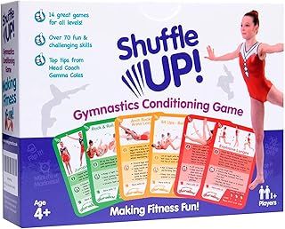 Shuffle Up Gymnastics Games - Family Games with 70+ Fun & Active Fitness Workout Cards for Kids, Gymnastics Equipment for Kids, Gymnastics Gifts for Girls & Boys