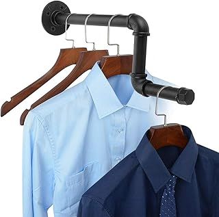 SUMNACON Industrial Pipe Clothes Rack Rustic Iron Garment Storage Display Rail for Store, Living, Wardrobe Coat