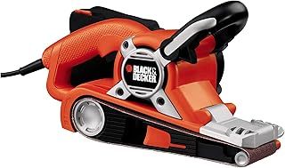 BLACK+DECKER 720 W Angled Belt Sander for Large Surfaces with Cyclonic Action Dust Canister, KA88-GB