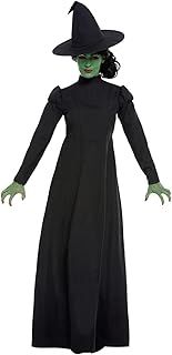 Smiffys Wicked Witch Costume, Black with Dress & Hat, Halloween Adult Fancy Dress, Witch Dress Up Costumes