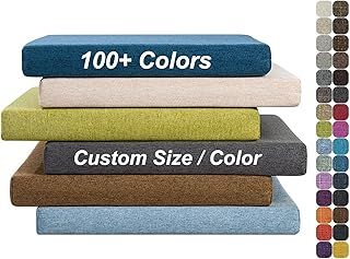 Custom Size Bench Cushion Bay Window Seat Cushion,Non-Slip Washable Bench Cushion Pads,Furniture Cushions for Sofa Chaise Longue or Outdoor Patio Garden Swing Chair