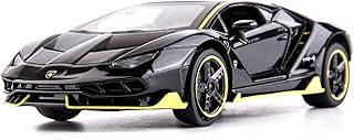 1:32 Lamborghini LP770 Model Pull Back Car Toy car with Sound and Light for Kids Boy Girl, Metal Body, Door Opened, Black