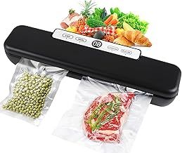 Vacuum Sealer Machine Food Vacuum Sealers for Sous Vide Cooking, 4-in-1 Easy Options, Food Preservation with Vacuum Bags…, Black