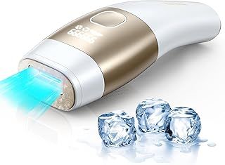 Wavytalk Laser Hair Removal Device,Painless Ice Cooling IPL Hair Removal,Max 24J High Energy Hair Removal Machine for Face Bikini Line Armpit Leg Back,Corded (White)