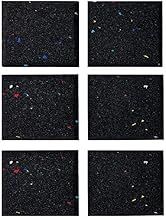Nicoman Treadmill Mat Pad Heavy Duty Fitness Gym Treadmill Pad, High Density Floors Carpets Protectors Home Gym Anti-slip Shock Absorbent 15mm 10 x 10cm (Galaxy Black, 6 Pack)