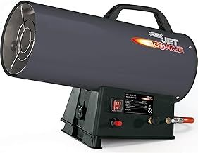 Draper Jet Force Propane Space Heater | 15kW Portable Heater | 50000BTU Gas Space Heater for Workshops | 47100, Grey