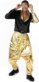 Morph Costumes 90s Fancy Dress Gold Rapper, Halloween Costume Men