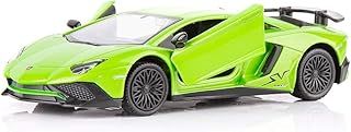 TGRCM-CZ 1/36 Scale Lamborghini Aventador LP770-4 Casting Car Model, Zinc Alloy Toy Pull Back Vehicles Toy Car for Toddlers Kids Boys Girls Gift (Green)