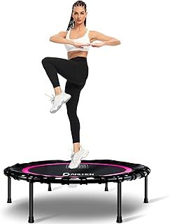 DARCHEN 200 KG Rebounder Trampoline for Adults, Indoor Small Rebounder Exercise Mini Trampoline for Workout Fitness for Quiet and Safely Trampoline Indoor [100 CM]