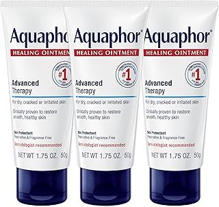 Aquaphor Healing Ointment - Protectant for Cracked Skin - Hands, Heels, Elbows, Lips, 1.75 oz, 3 Pack