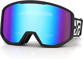 EXP VISION Ski Goggles, Anti fog Snow Snowboard Goggle OTG Dual lens with 100% UV400 Protection for Men Women