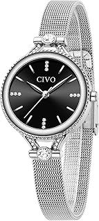 CIVO Ladies Watches Waterproof Minimalist Analogue Slim Elegant Classic Casual Wrist Watches for Women Black