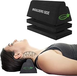 Cervical Orthotic Traction Block | Firm | Spinal & Neck Alignment | 3-Height Adjustable Design | Cervical Traction Device & Neck Stretcher
