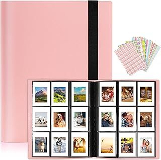 Polaroid 468 Pocket Scrapbook Memory Book, 52 Pages Mini Film Album for Instax Mini, Zink & Sprocket Photo Paper - Pink