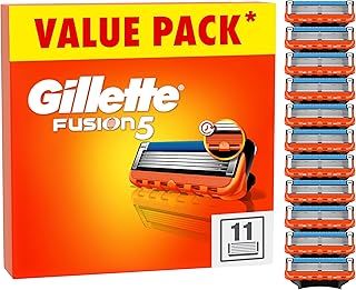Gillette Fusion5 Razor Refills for Men, 11 Razor Blade Refills, with Lubrastrip for a Close Shave