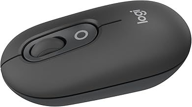 Logitech POP Mouse, Compact and Portable Wireless Bluetooth Mouse With Programmable Buttons and Quiet Clicks, Easy-Switch Between up to 3 Devices, Laptop, Tablet, PC - Graphite