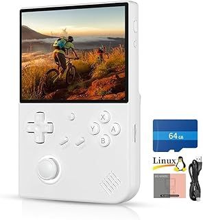 RG40XXV Retro Handheld Game Console , 4.0 Inch IPS Screen Linux System Built-in 64G TF Card 5528 Games Support TV Output 5G WIFI Bluetooth 4.2 (RG40XXV-White)