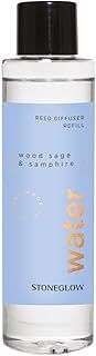 Stoneglow Elements Collection - Water 210ml Scented Reed Diffuser Refill - Wood Sage & Samphire (Blue)