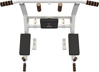MAXSTRENGTH Multifunctional Wall Mounted Pull Up Bar/Chin Up bar, Dip Station for Indoor Home Gym Workout, Training Equipment Fitness Dip Stand Exercise Support