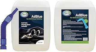 Jovs AdBlue 2 X 10 Litre with Spout – Diesel Exhaust Fluid Additive for SCR-Equipped Vehicles - Crystal Clean Diesel Treatment Fluid, ISO 22241 Compliant, Injected into Engine Exhaust Gases – DEF