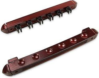 Snooker Pool Cue Rack with Clips - Holds 6 Cues - T100