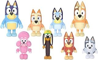 Bluey’s Family and Friends Figure, Blue, 6-8 cm, 8-Pack