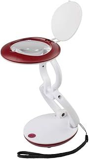 Daylight Company DN1350 Compact, Foldable Magnifying Light, White/Red, 8.2cm x 16.5cm x 7.6cm