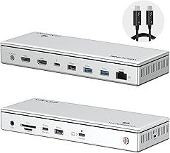 Thunderbolt 4 Docking Station, WAVLINK 8K Single / 4K Triple Display Laptop Dock for Mac/Windows, 40 Gbps, 96W PD, 2.5G RJ45, 2 Thunderbolt 4-Ports, 2 HDMI, 4 USB-A, USB-C, Audio/Mic, SD/MicroSD
