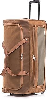FLYMAX 30" Large Suitcase Faux Leather Lightweight Luggage Travel Trolley 100L