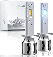 H1 LED Headlight Bulb, 60W 26000LM 6500K Cool White for Headlight Bulbs, Halogen Replacement Bulb, Easy Installation, Pack of 2 (H1)